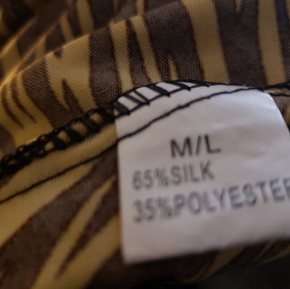 JULIA, Yllw & Brwn Zebra Design, Crochet Back, M/L - Picture 6 of 6